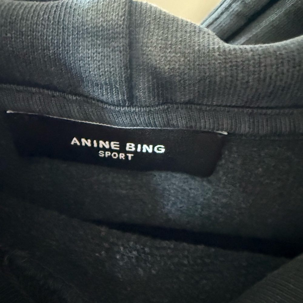 Anine Bing Harvey Sweatshirt in Washed Black - Picture 4 of 4
